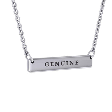 Straight Bar Necklace TNC433P - Jewelry